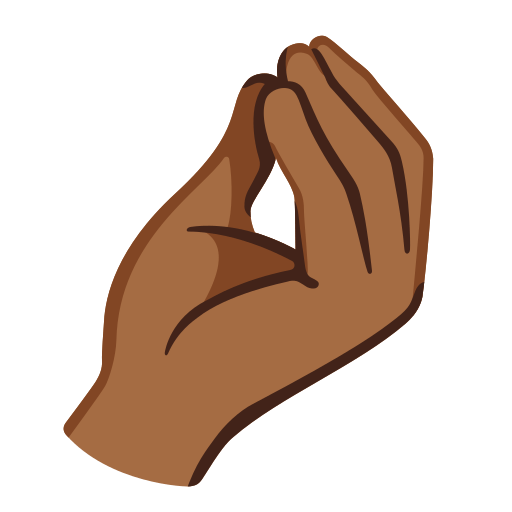 pinched fingers: medium-dark skin tone — Google