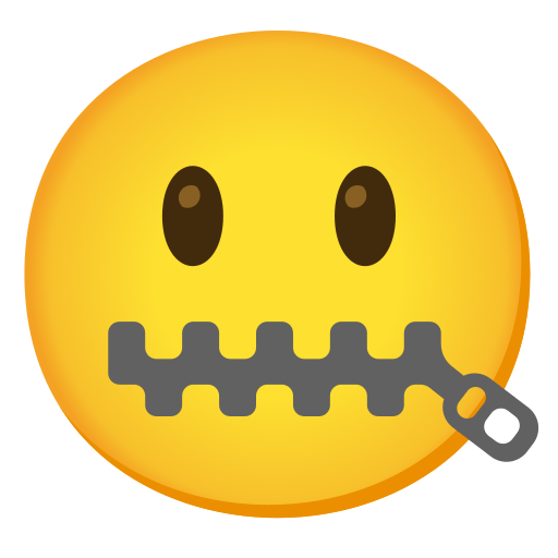 zipper-mouth face — Google