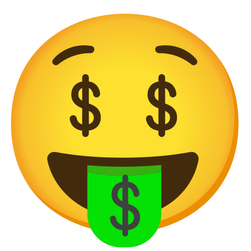money-mouth face — Google