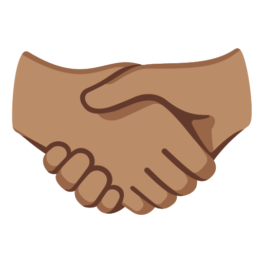 handshake: medium skin tone — Google