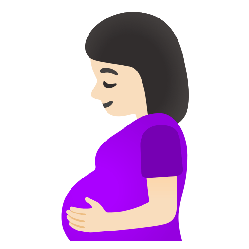pregnant woman: light skin tone — Google