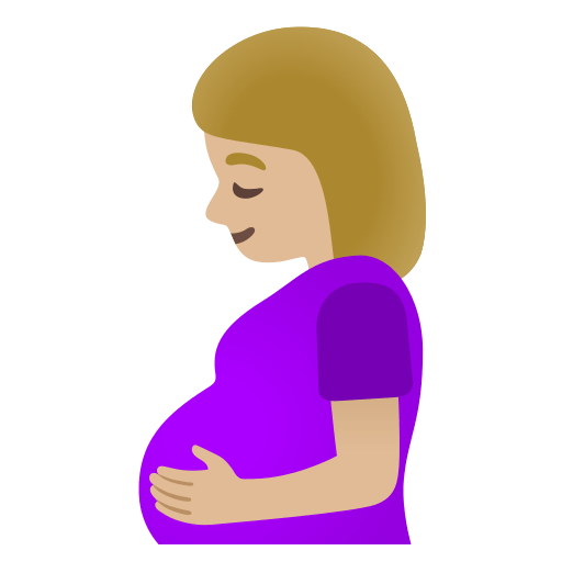 pregnant woman: medium-light skin tone — Google