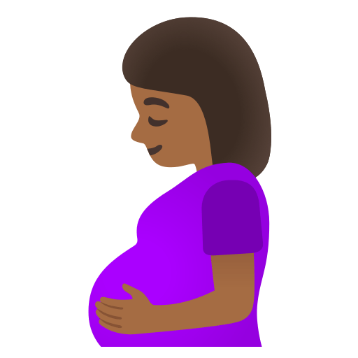pregnant woman: medium-dark skin tone — Google