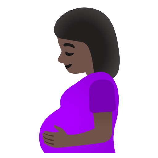 pregnant woman: dark skin tone — Google