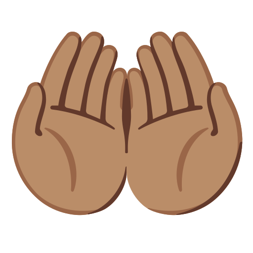 palms up together: medium skin tone — Google