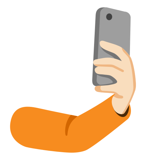 selfie: light skin tone — Google