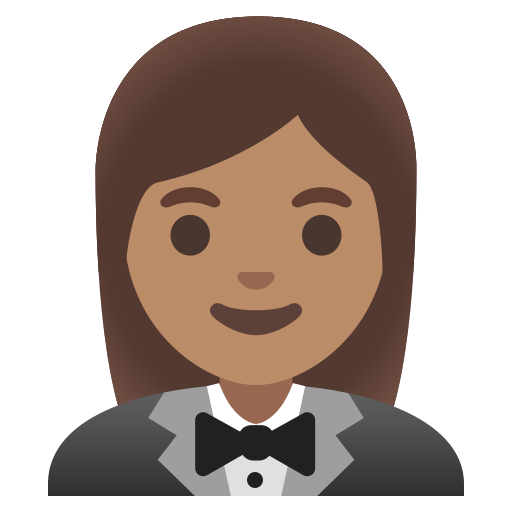 woman in tuxedo: medium skin tone — Google
