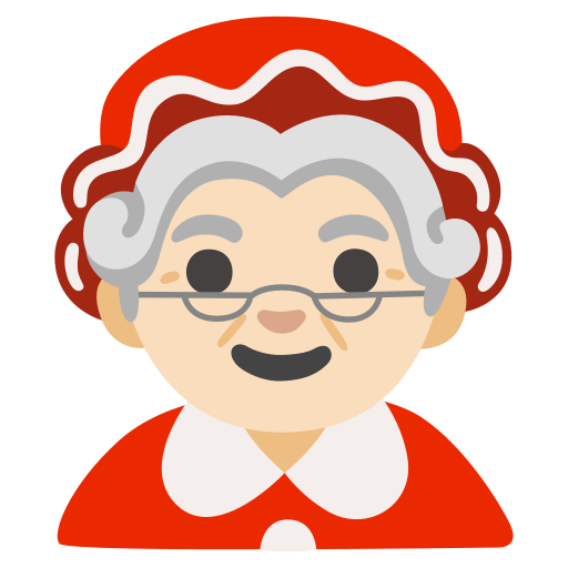 Mrs. Claus: light skin tone — Google