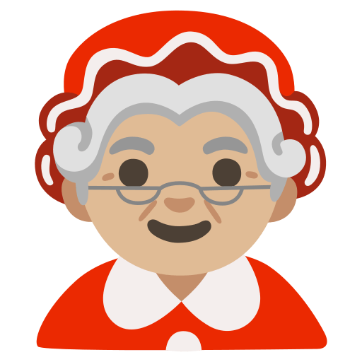 Mrs. Claus: medium-light skin tone — Google
