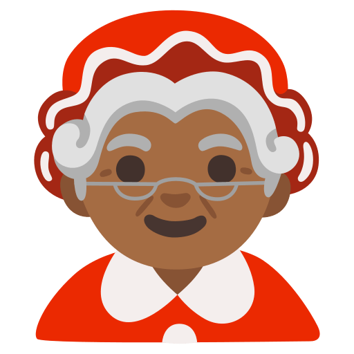 Mrs. Claus: medium-dark skin tone — Google