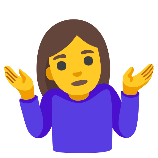 woman shrugging — Google