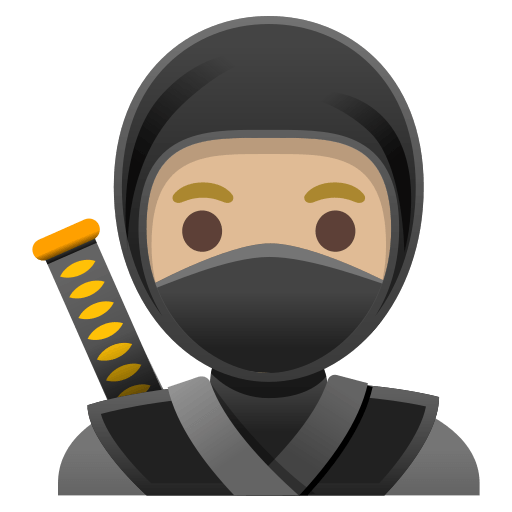 ninja: medium-light skin tone — Google