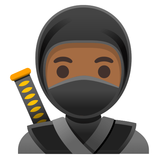 ninja: medium-dark skin tone — Google
