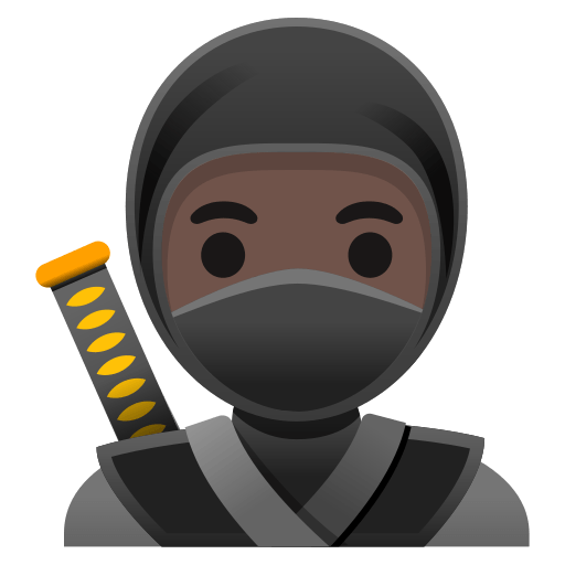ninja: dark skin tone — Google