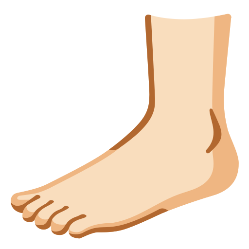 foot: light skin tone — Google