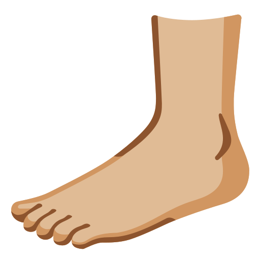 foot: medium-light skin tone — Google