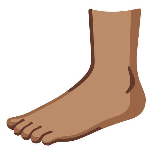 foot: medium skin tone — Google