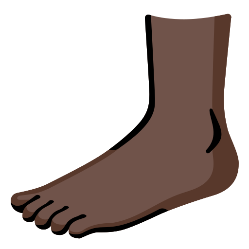 foot: dark skin tone — Google