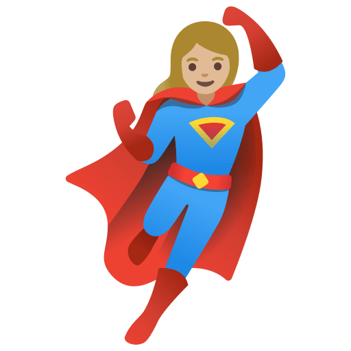 woman superhero: medium-light skin tone — Google