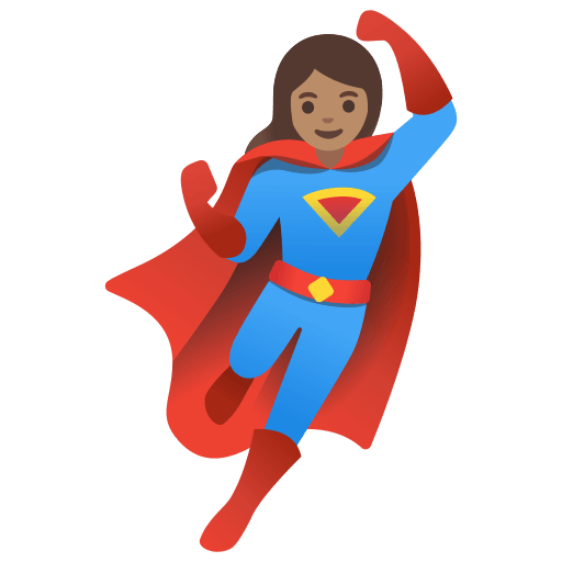 woman superhero: medium skin tone — Google