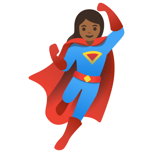 woman superhero: medium-dark skin tone — Google
