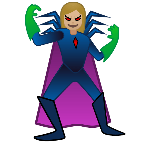woman supervillain: medium-light skin tone — Google
