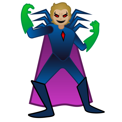 supervillain: medium-light skin tone — Google