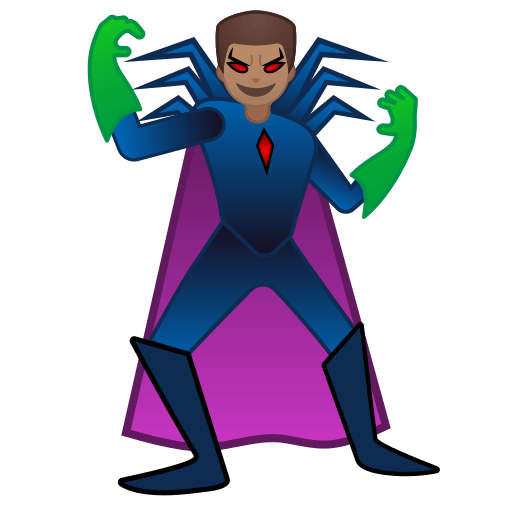 man supervillain: medium skin tone — Google