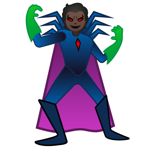 supervillain: dark skin tone — Google