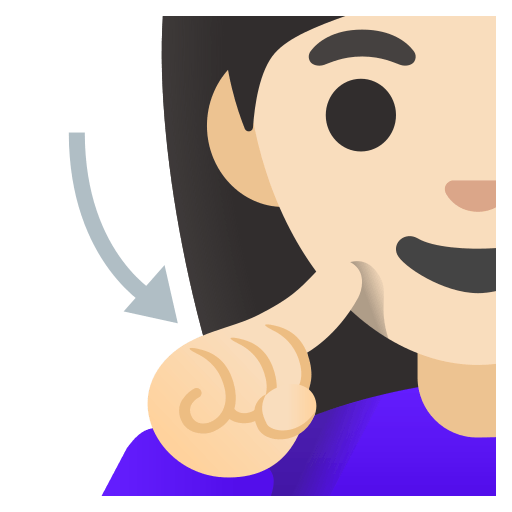 deaf woman: light skin tone — Google