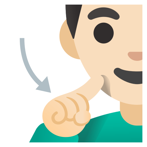 deaf man: light skin tone — Google