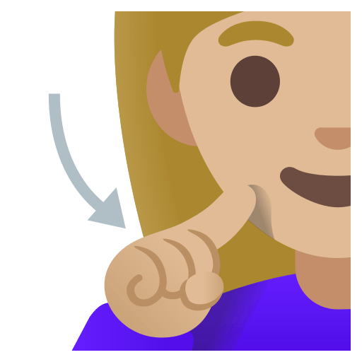 deaf woman: medium-light skin tone — Google