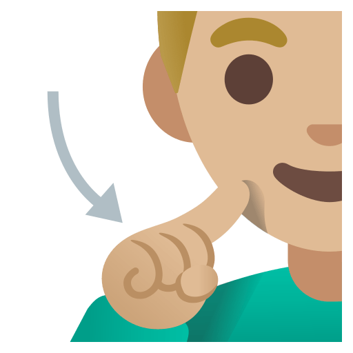 deaf man: medium-light skin tone — Google