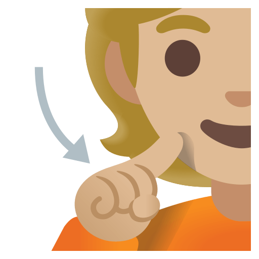 deaf person: medium-light skin tone — Google