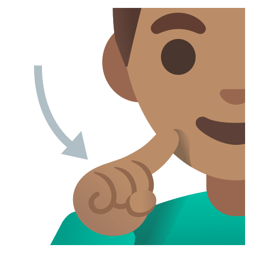 deaf man: medium skin tone — Google