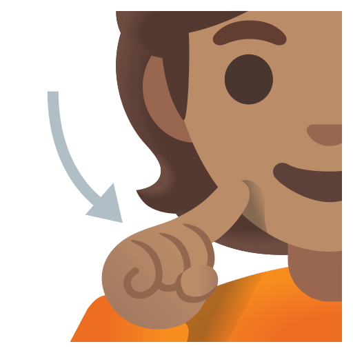 deaf person: medium skin tone — Google