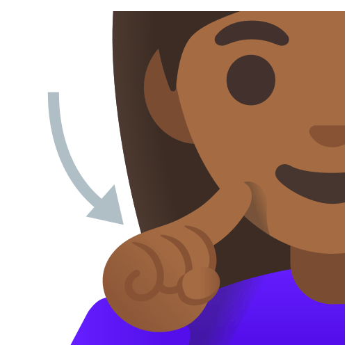 deaf woman: medium-dark skin tone — Google