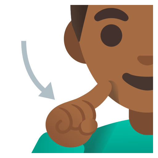 deaf man: medium-dark skin tone — Google