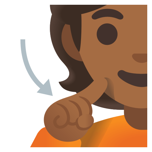 deaf person: medium-dark skin tone — Google