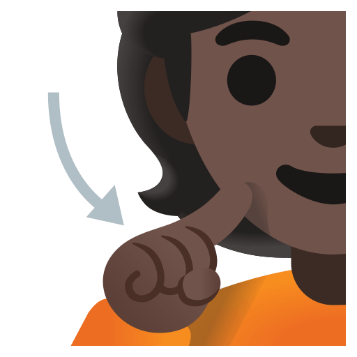 deaf person: dark skin tone — Google