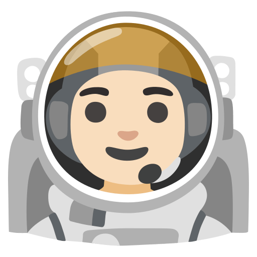 astronaut: light skin tone — Google