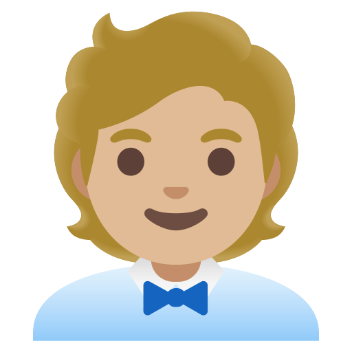 office worker: medium-light skin tone — Google