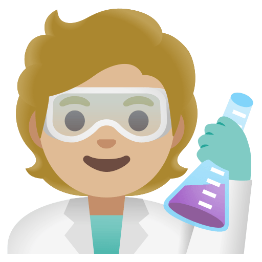 scientist: medium-light skin tone — Google