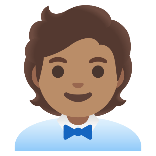 office worker: medium skin tone — Google