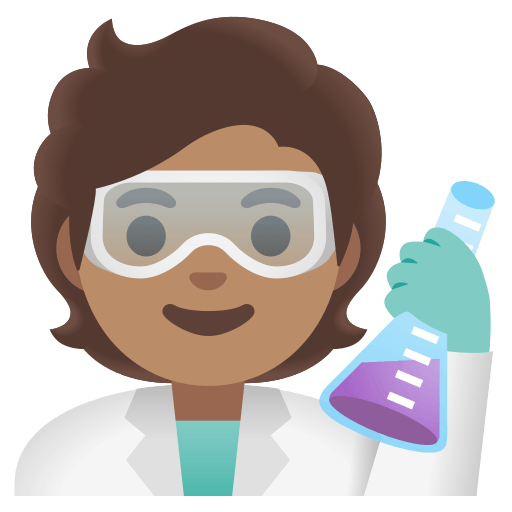 scientist: medium skin tone — Google