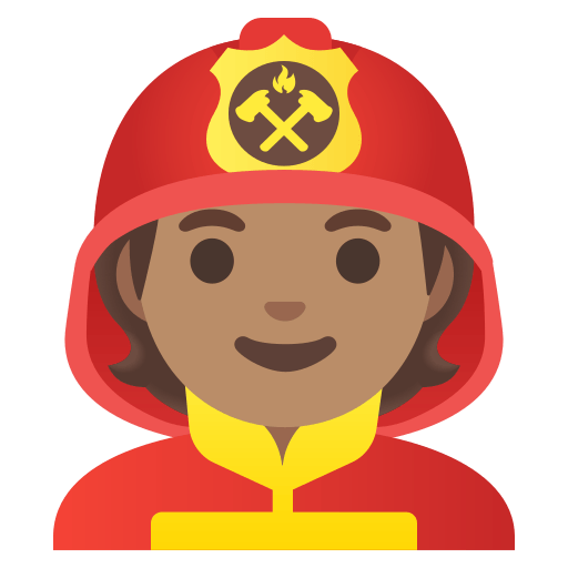 firefighter: medium skin tone — Google