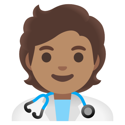 health worker: medium skin tone — Google