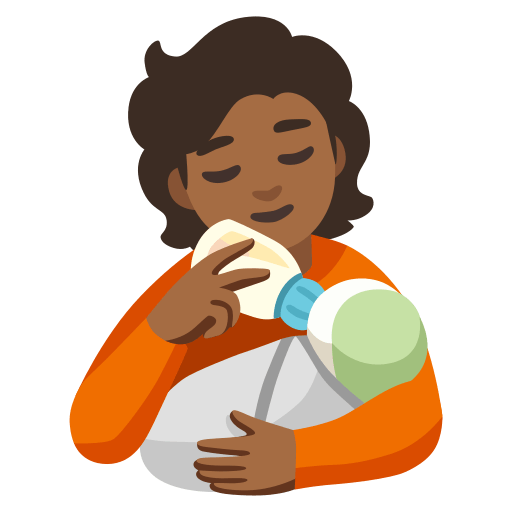 person feeding baby: medium-dark skin tone — Google