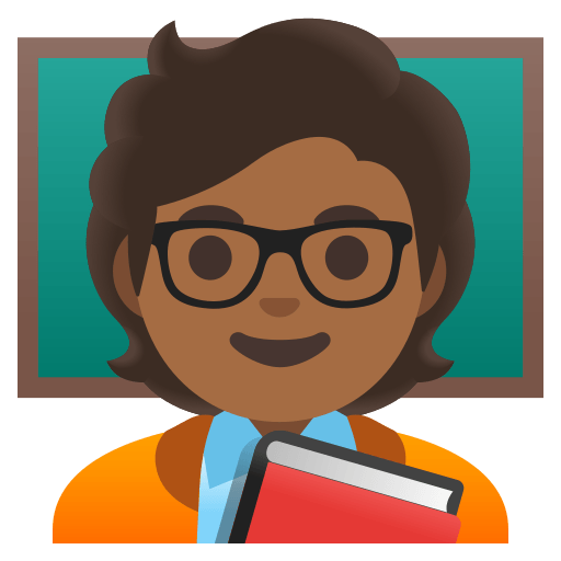 teacher: medium-dark skin tone — Google