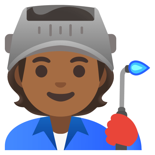 factory worker: medium-dark skin tone — Google